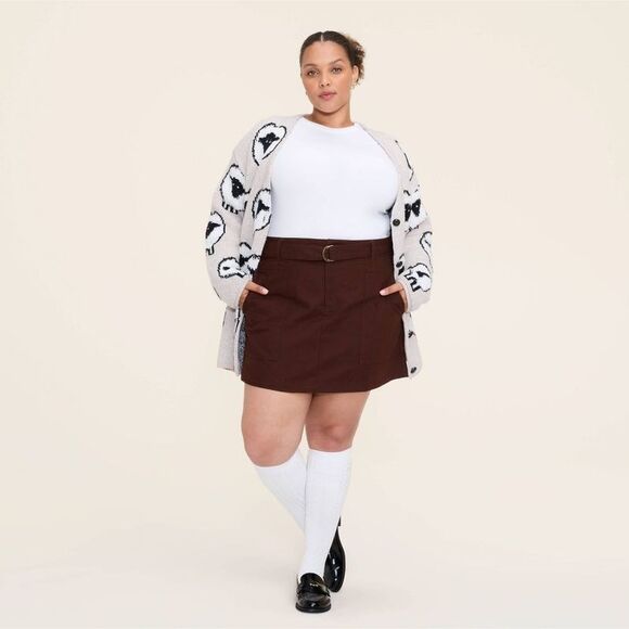 Woolrich Pants - Open Box - Woolrich - Women's Belted Mini A-Line Skirt - Woolrich Brown  Brown
